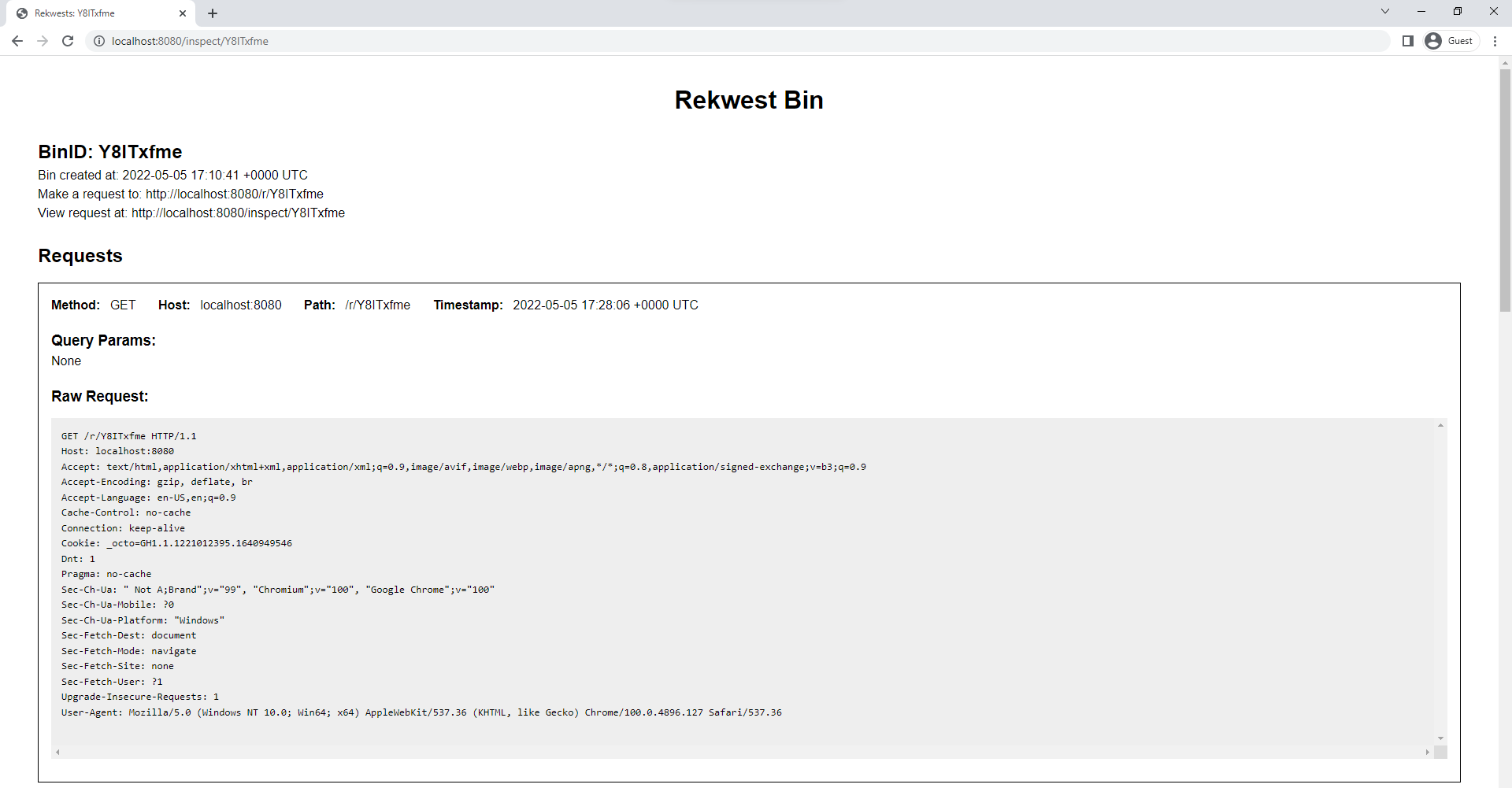 RequestBin Webhook HTTP Tool